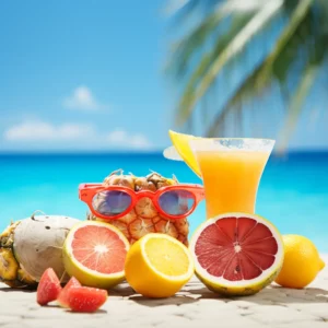 фото фрукты на пляже